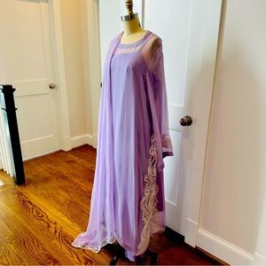 Zara Shahjahan Lilac 4 Piece Chiffon Suit